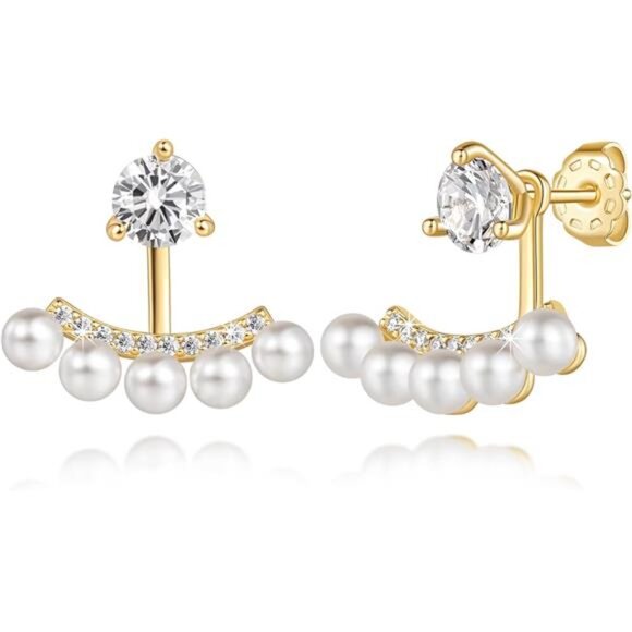 Women's 14K Gold Pearl Studs Earrings